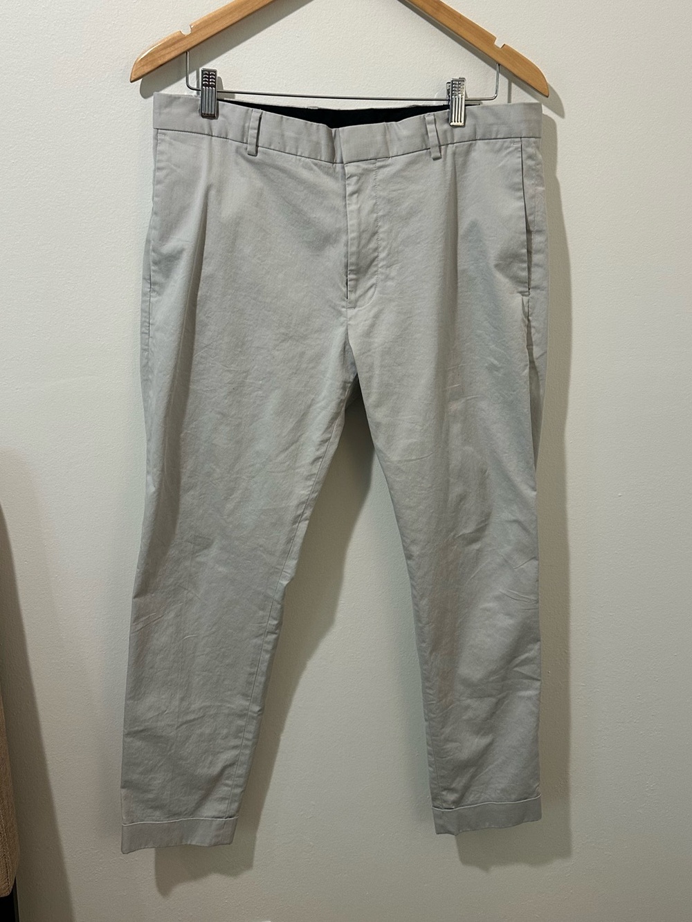 Club Monaco Light Gray Chinos - Slim Tailored Fit